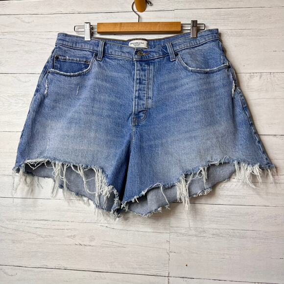 Abercrombie & Fitch Shorts Womens Size 33/16 Curve Love Cut Off Button Fly - Picture 1 of 16